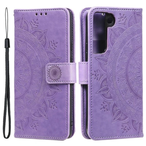 Samsung S21 FE - Mandala Plånboksfodral - Lila Purple Samsung Galaxy S21 FE