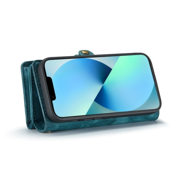 iPhone 13 - CaseMe® 2in1 Magnet Plånboksfodral Blå Blue
