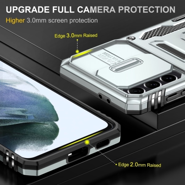 Samsung S21 - Skal CamShield / Kameraskydd Ringhållare Grå