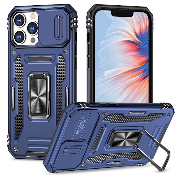 iPhone 13 Pro Max - Skal CamShield / Kameraskydd Stöttåligt Blå Apple iPhone 13 Pro Max