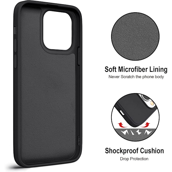 iPhone 12 Pro Max - Välj Färg Silikonskal Stötdämpande med Ringhållare Svart