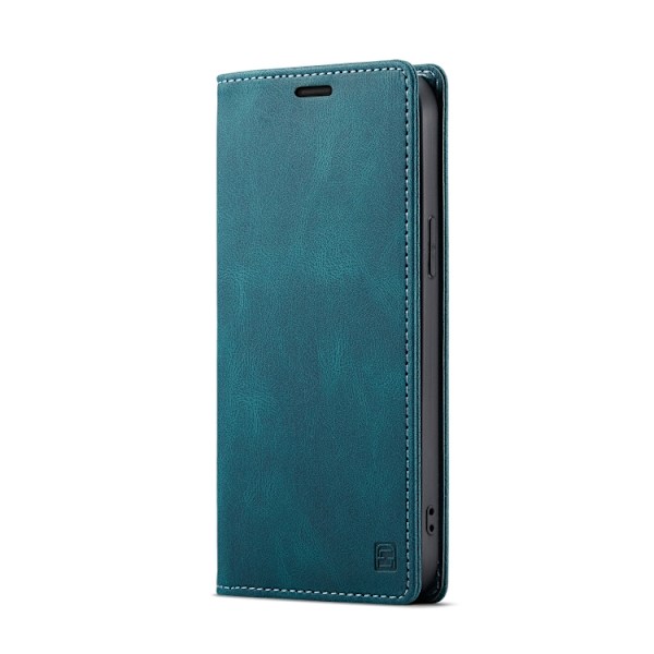 iPhone 14 Pro Max - Fodral Premium Läder RFID Skyddat Blå Blue iPhone 14 Pro Max