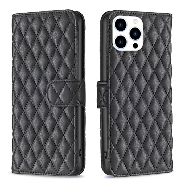 iPhone 15 Pro - Fodral 4-FACK Motiv Diamond Svart Black