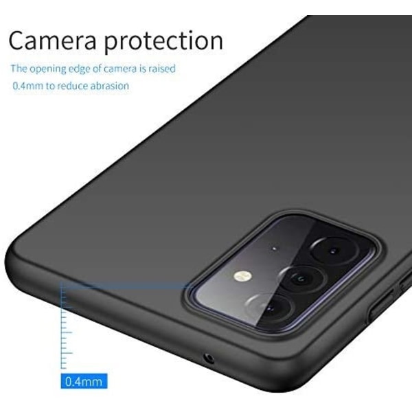 Samsung A53 - Ultratunt Stöttåligt Gummibelagt Skal Nordic® Matt Black Samsung Galaxy A53