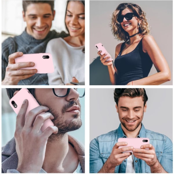 iPhone X/XS - Gummibelagt Stöttåligt Silikon Skal Rosa Pink