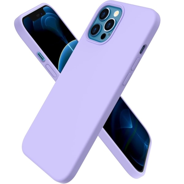 iPhone 12/12 Pro - Gummibelagt Stöttåligt Silikon Skal Lila Purple
