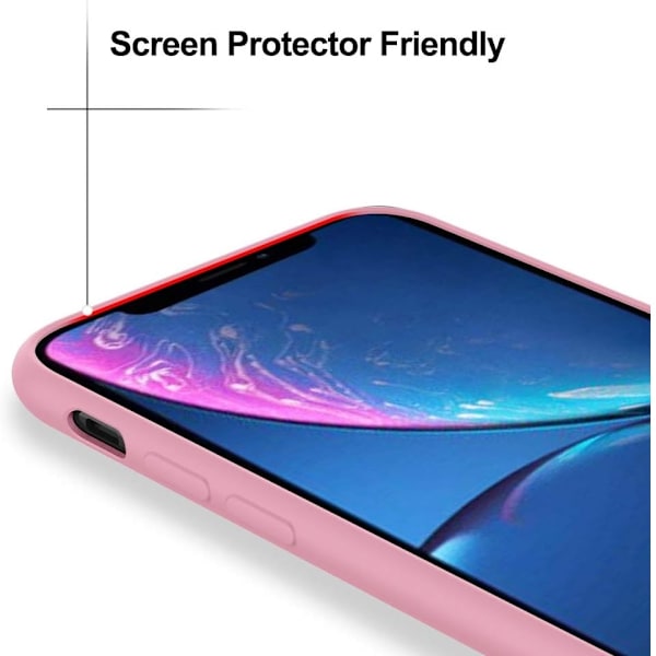 iPhone XR - Gummibelagd Skal Kameraskydd Liquid Rosa Pink