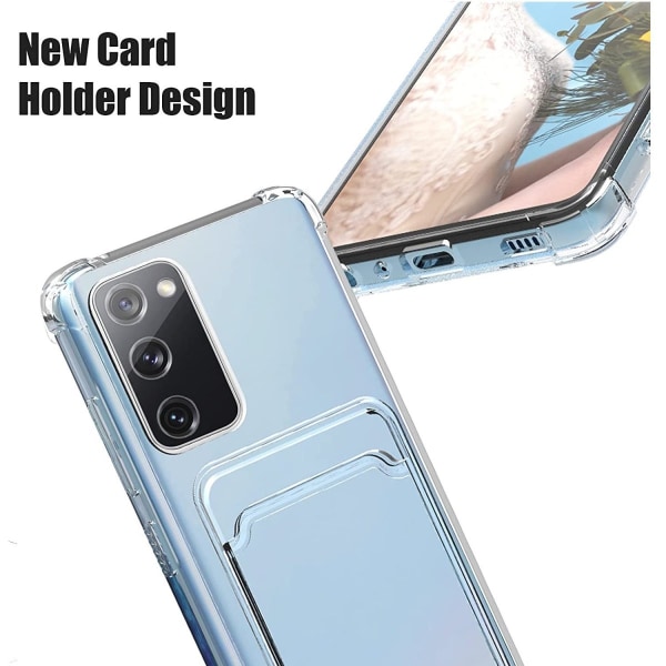 Samsung A52/A52s - Transparent Silikon Skal Kortfack Nordic® Ext Transparent Samsung Galaxy A52