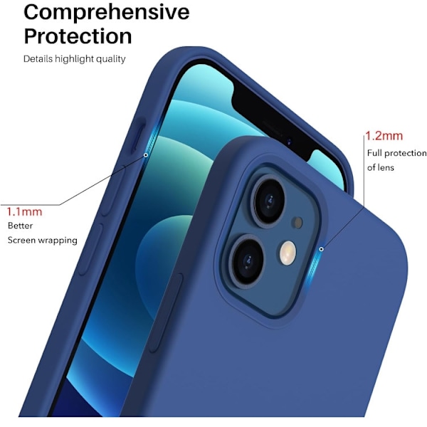 iPhone 11 - Gummibelagt Stöttåligt Silikon Skal Blå Blue