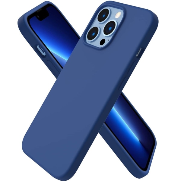 iPhone 12/12 Pro - Gummibelagt Stöttåligt Silikon Skal Navy Blå Blue