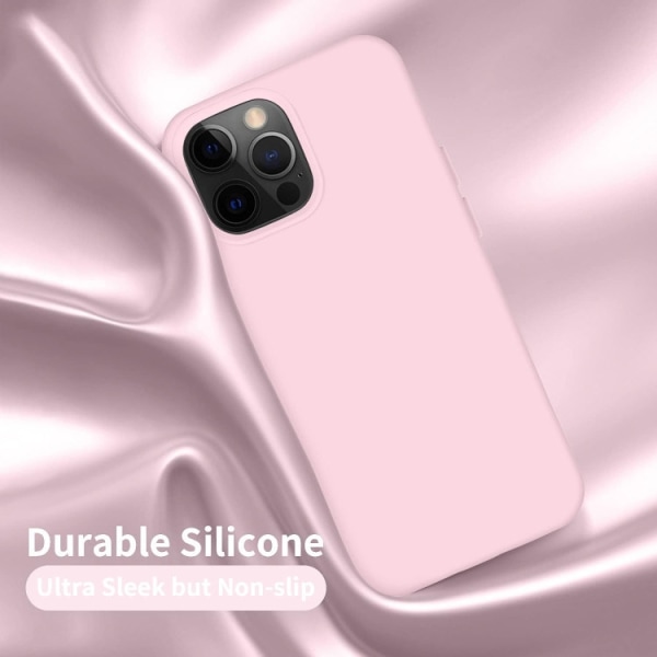 iPhone 14 Pro - Gummibelagt Silikon Skal Skin Pro® Rosa