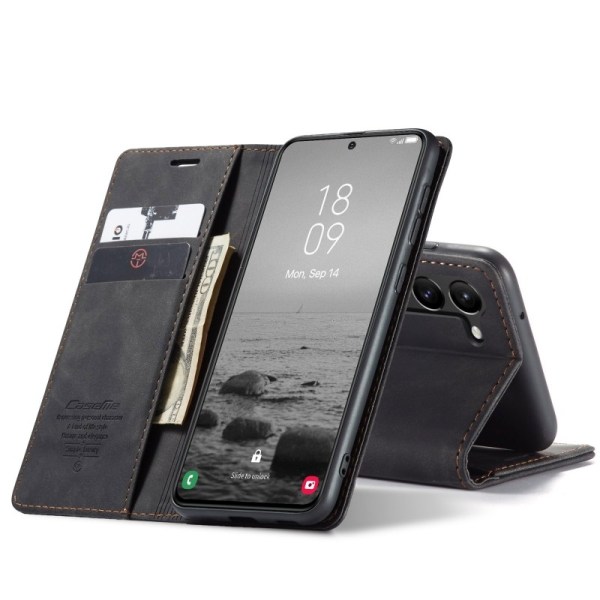 Samsung S23 - Elegant Flipfodral CaseMe® 3-FACK Svart Black