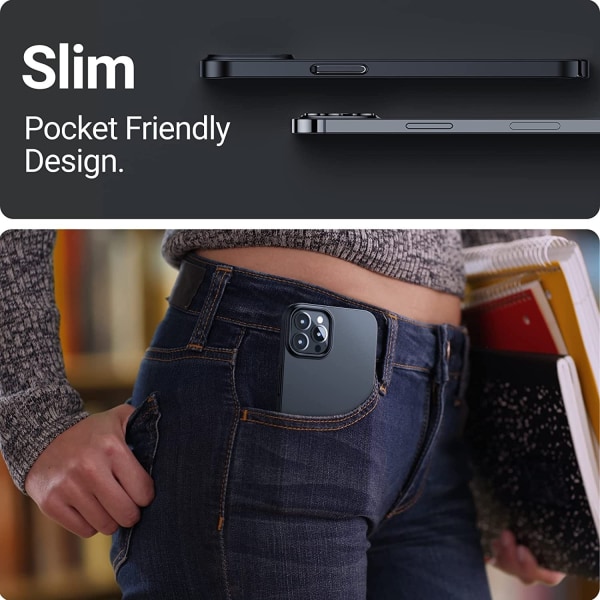 Ultratunt Slim Fit Gummibelagt Skal Nordic® Svart iPhone 13/13 P Black iPhone 13