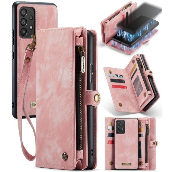 Samsung A53 - CaseMe® 2in1 Magnet Plånboksfodral Rosa Pink