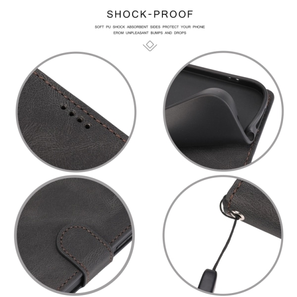 iPhone 12/12 Pro - Solid® Klassiskt Läder fodral Svart Black iPhone 12/12 Pro