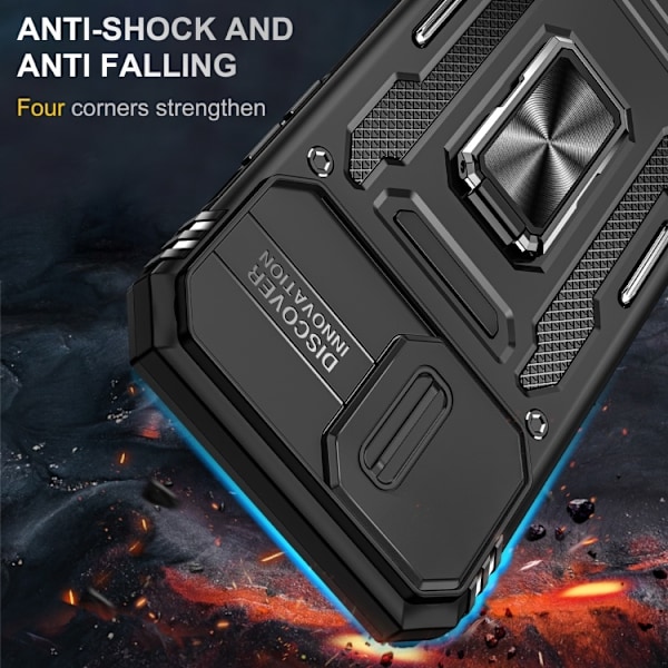 iPhone 14 Pro - Skal CamShield / Kameraskydd Ringhållare Svart Black