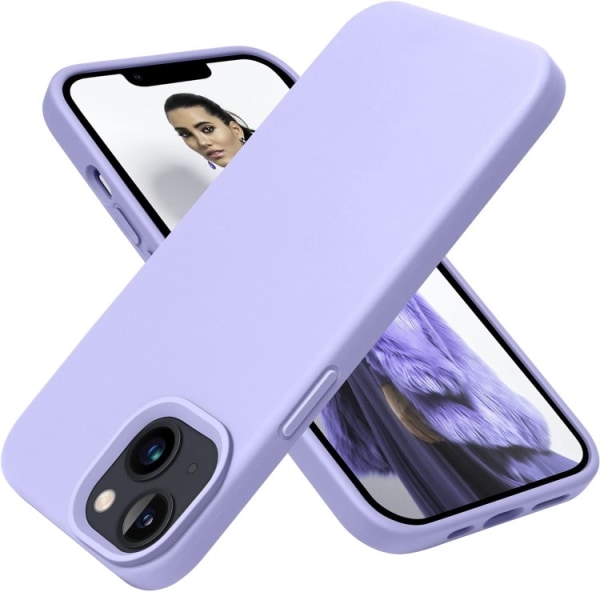 iPhone 13 - Gummibelagt Stöttåligt Silikon Skal Lila Purple