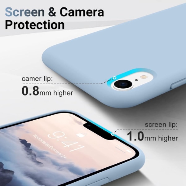iPhone XR - Gummibelagt Silikon Skal Skin Pro® Ljus Blå LightBlue