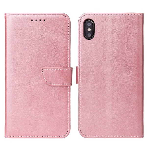 iPhone X/XS - Solid 4-FACK Läderfodral Roséguld Apple iPhone X/XS