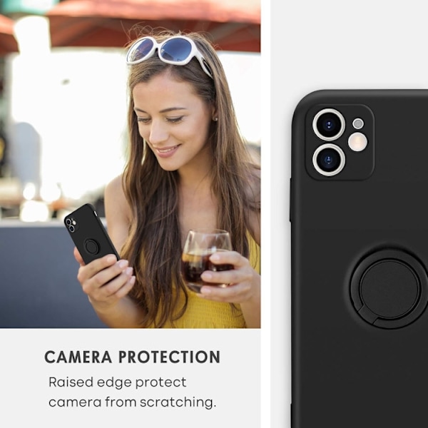 iPhone 11 - Stöttåligt Skal Ringhållare CamShield Svart Black iPhone 11