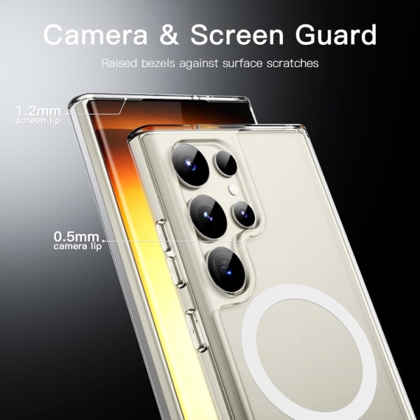 Samsung S24 Ultra - Magsafe Stötdämpande Silikon skal Transparen