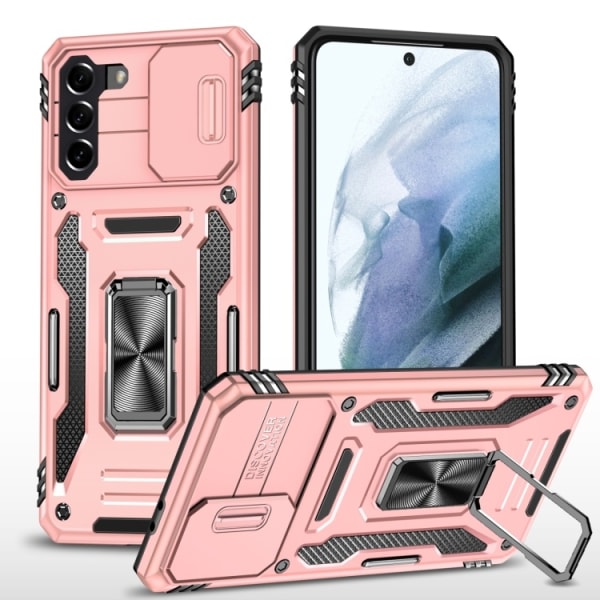 Samsung S23 - Skal CamShield / Kameraskydd Ringhållare Roséguld Pink