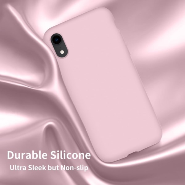 iPhone XR - Gummibelagt Stöttåligt Silikon Skal Rosa Pink