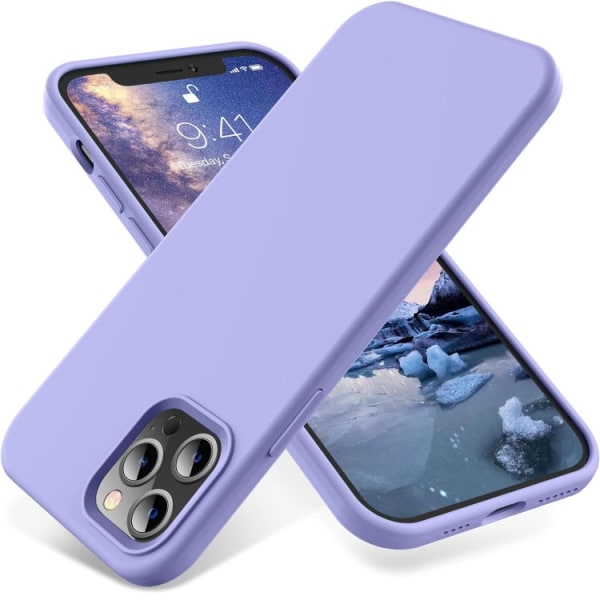 iPhone 12/12 Pro - Gummibelagt Stöttåligt Silikon Skal Lila Purple