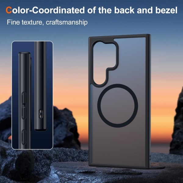 Samsung S24 Ultra - Stötdämpande Skal MagSafe-Kompatibelt - Svar Black