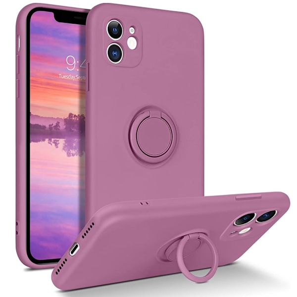 iPhone 11 - Välj Färg Silikonskal Stötdämpande med Ringhållare Transparent Transparent