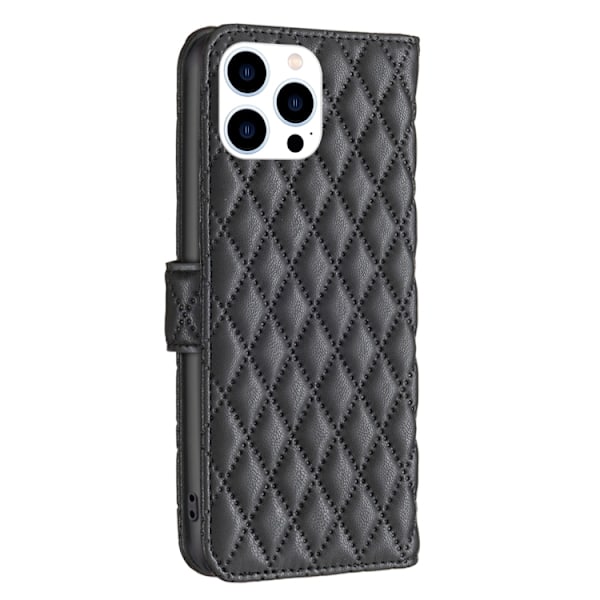 iPhone 15 Pro - Fodral 4-FACK Motiv Diamond Svart Black