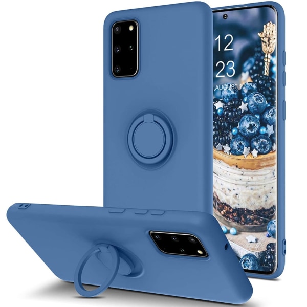Samsung Galaxy S20 FE - Välj Färg Silikonskal Stötdämpande Ringh Blue Blå