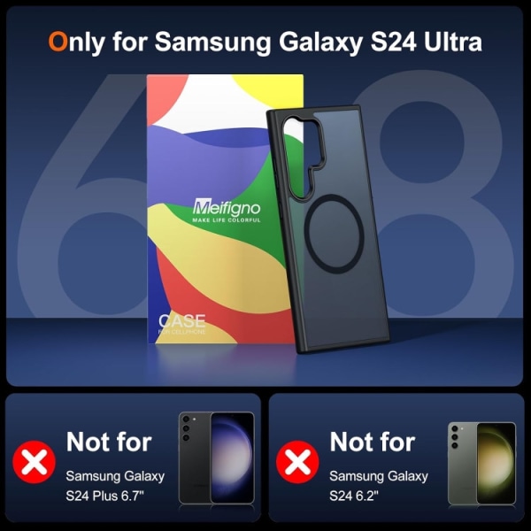 Samsung S24 Ultra - Stötdämpande Skal MagSafe-Kompatibelt - Svar Black