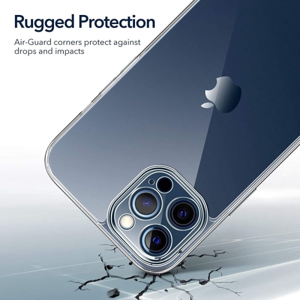 Stöttåligt Transparent Silikon Skal Solid® Kamera Skydd iPhone 1 Transparent iP 13 Pro Max