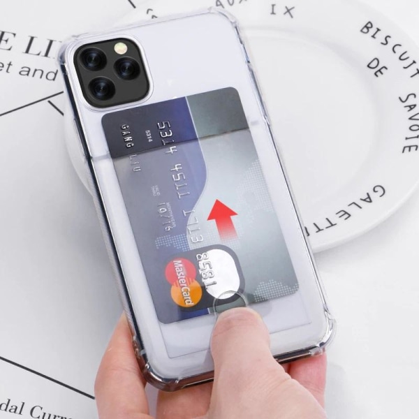 iPhone 13 - Transparent Silikon Skal Med Kortfack Nordic® Extra Transparent iPhone 13