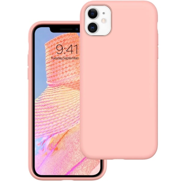 iPhone 11 - Gummibelagt Stöttåligt Silikon Skal Rosa Pink