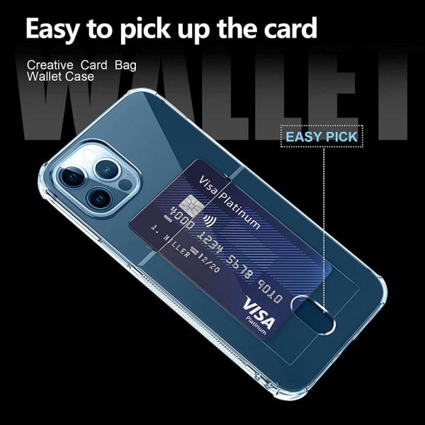 Transparent Stöttåligt Silikon Skal Kortfack Nordic® iPhone 13/1 Transparent 13 Mini