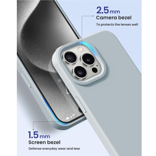 iPhone 11 - Gummibelagt Stöttåligt Silikon Skal Ljusgrå LightGrey
