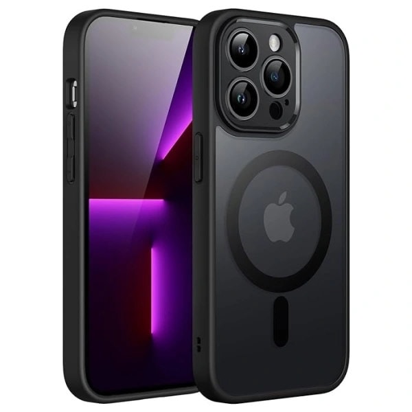 iPhone 16 Pro - Skal MagSafe Kameraskydd Frostad Matt Svart Black