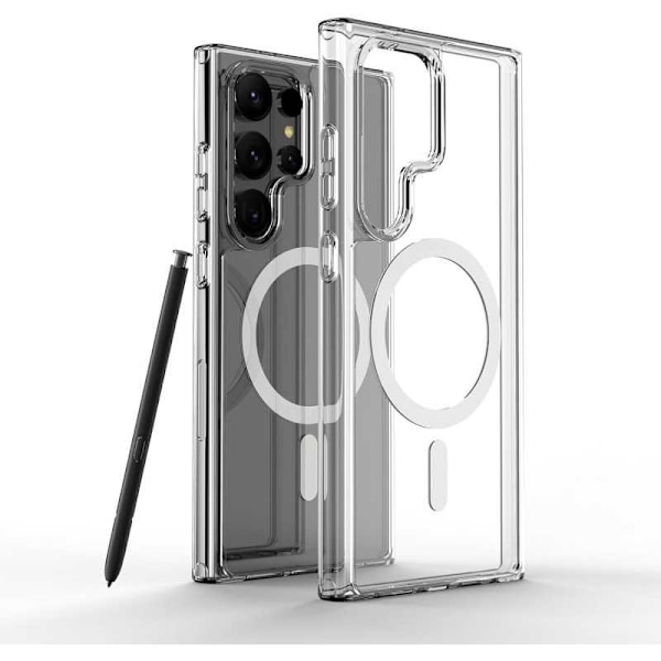 Samsung S24 Ultra - Skal MagSafe Stötdämpande Transparent Transparent