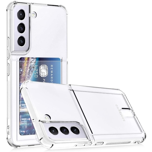 Stöttåligt Transparent Silikon Skal Kortfack Solid® Samsung S22/S21/Plus/Ultra Transparent Galaxy S22 Ultra