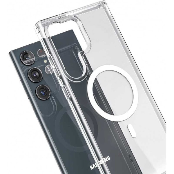 Samsung S24 Ultra - Skal MagSafe Stötdämpande Transparent Transparent