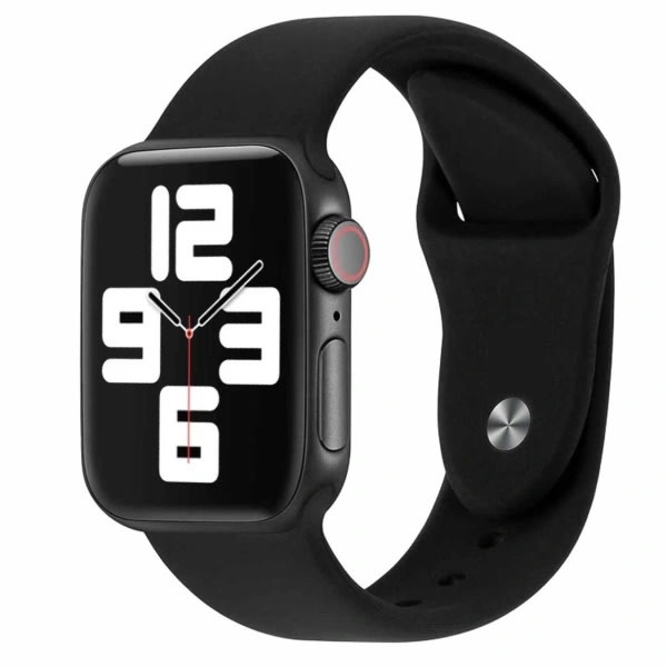 Silikon Armband Apple Watch 42/44/45 mm Silikonarmband Svart Black