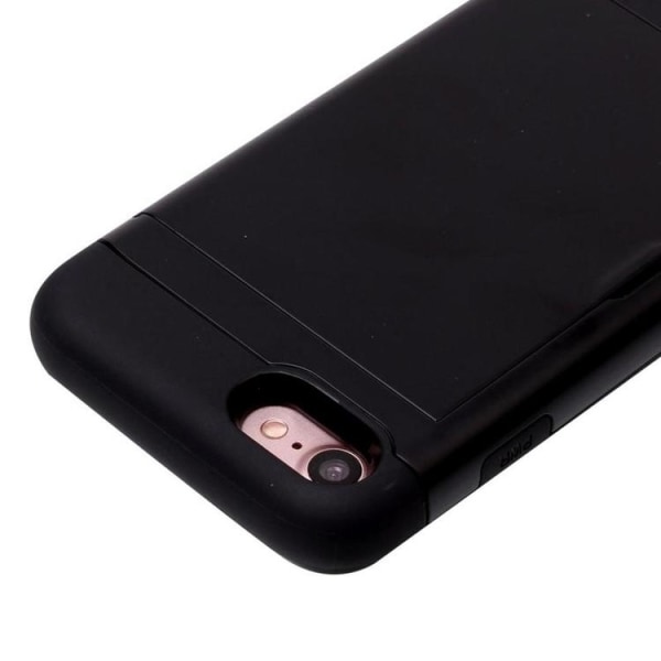 iPhone 7/8/SE Skal med kortfack Stöttåligt Svart Black iPhone 7/8/SE