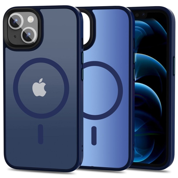 iPhone 14 - Skal MagSafe MagMat Frostad Matt Blå Blue