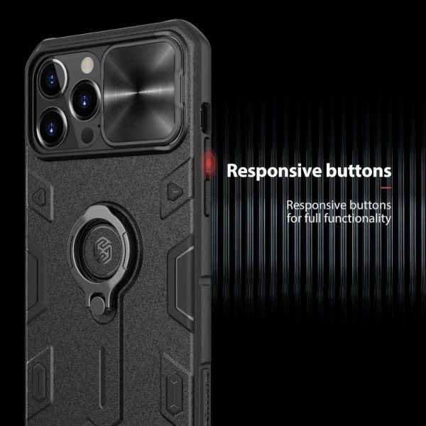 iPhone 13 Pro Max - Nillkin® Armor CamShield Skal Svart Black