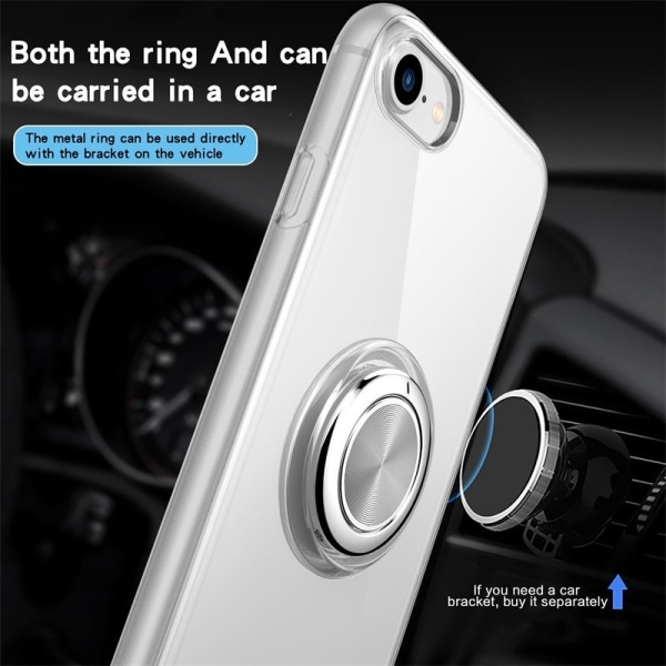 Stötdämpande Transparent Silikon Skal Ringhållare Nordic® iPhone Transparent iPhone XR