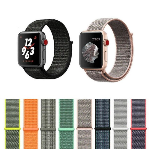 Apple Watch Nylon Sportloop Armband Kardborreband 38/40/41 Orange Orange