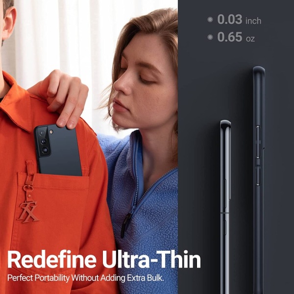 Samsung S22 - Ultratunt Skal Gummibelagt Nordic® Matt Svart