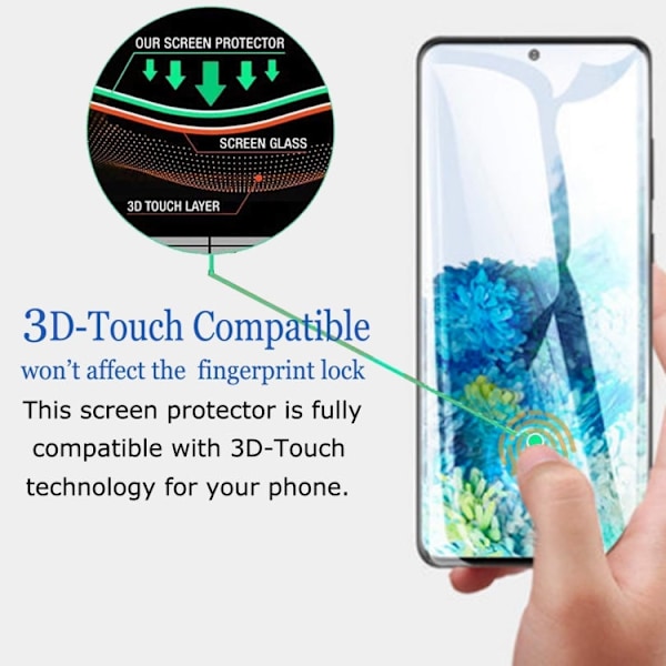 Samsung S20 FE - (2-Pack) Premium Skärmskydd med Installationsram Transparent